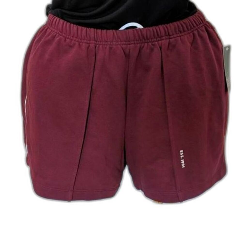 Wild-fable Women's Burgundy Terry Retro Fleece Pull-On Athletics Shorts